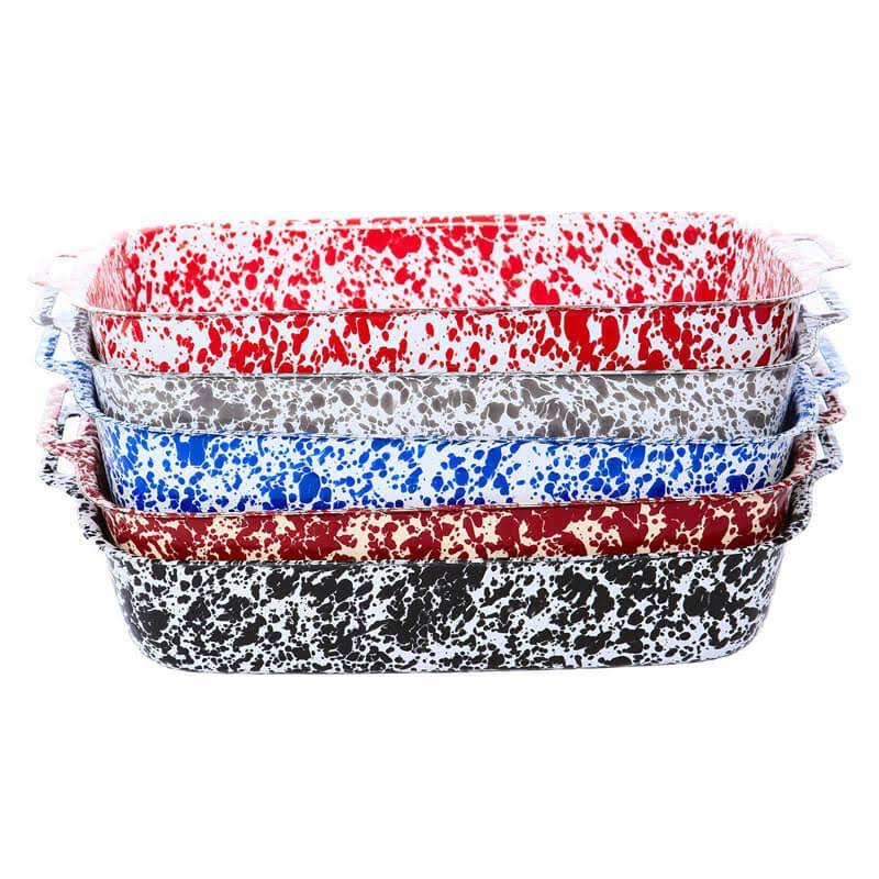 Black Marble Enamelware Lasagna Pan C224