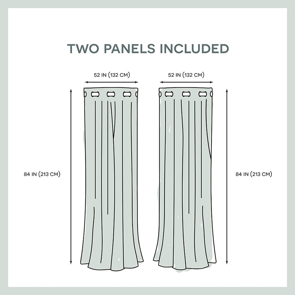 Blue Grommet Curtains 52"x84" Y553