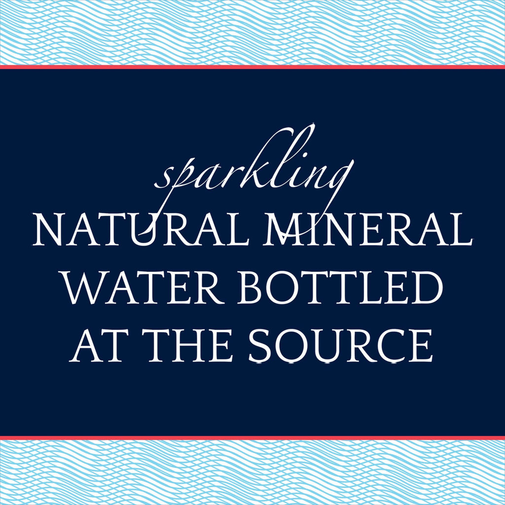 Sparkling Natural Mineral Water, 303.6 fl oz, 12 Pack Glass Bottles S20347