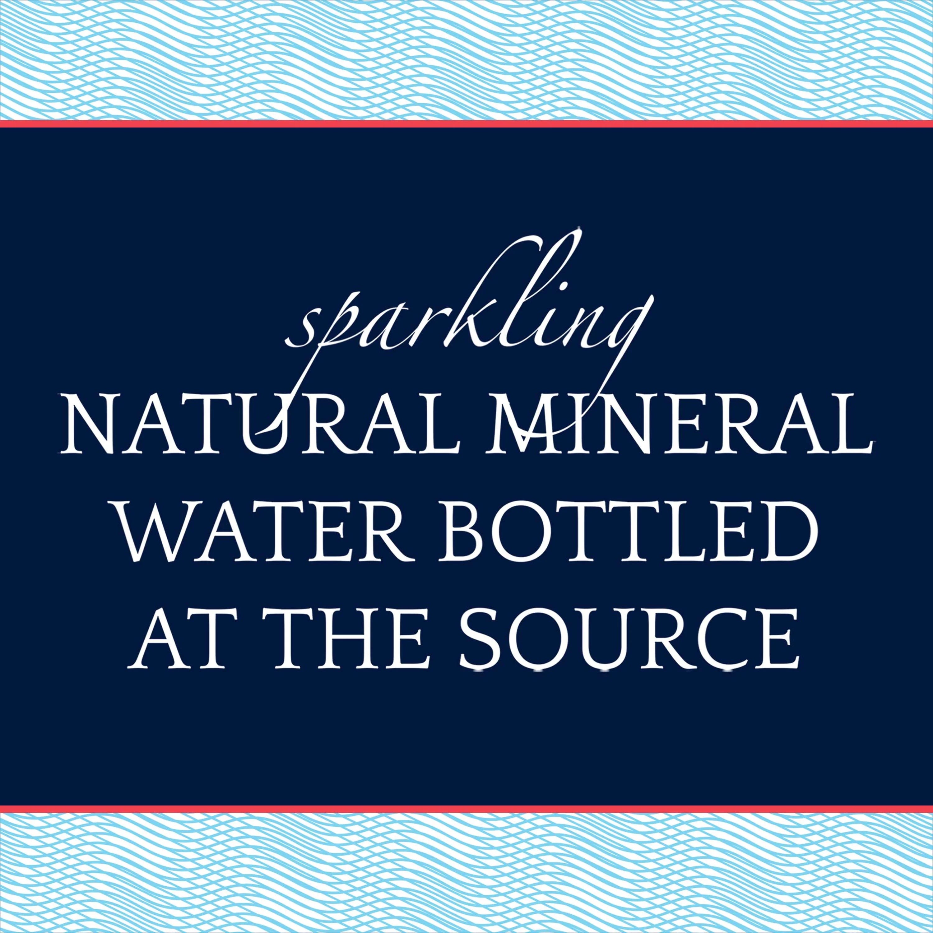Sparkling Natural Mineral Water, 303.6 fl oz, 12 Pack Glass Bottles S20347