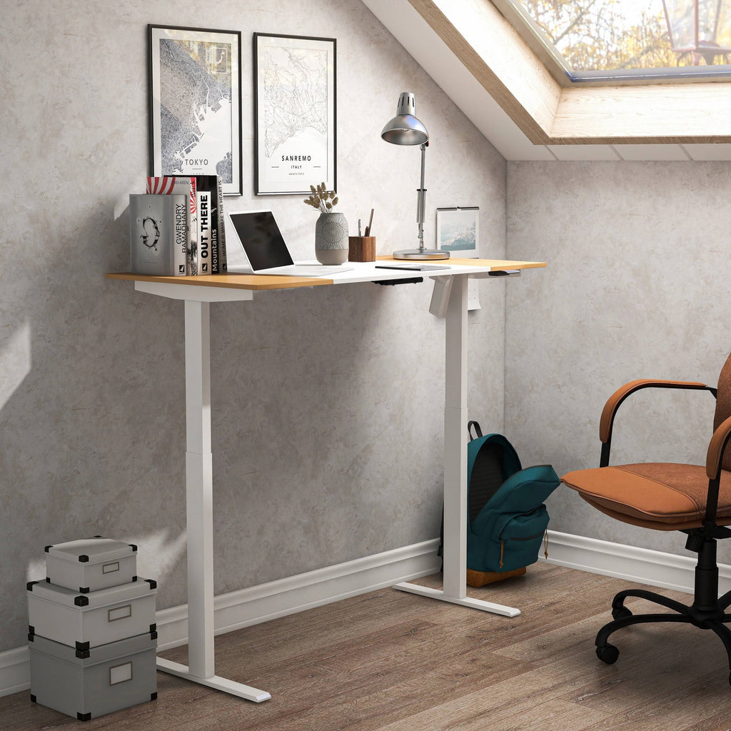 Black and White 47-Inch Desk and Chair Set A636