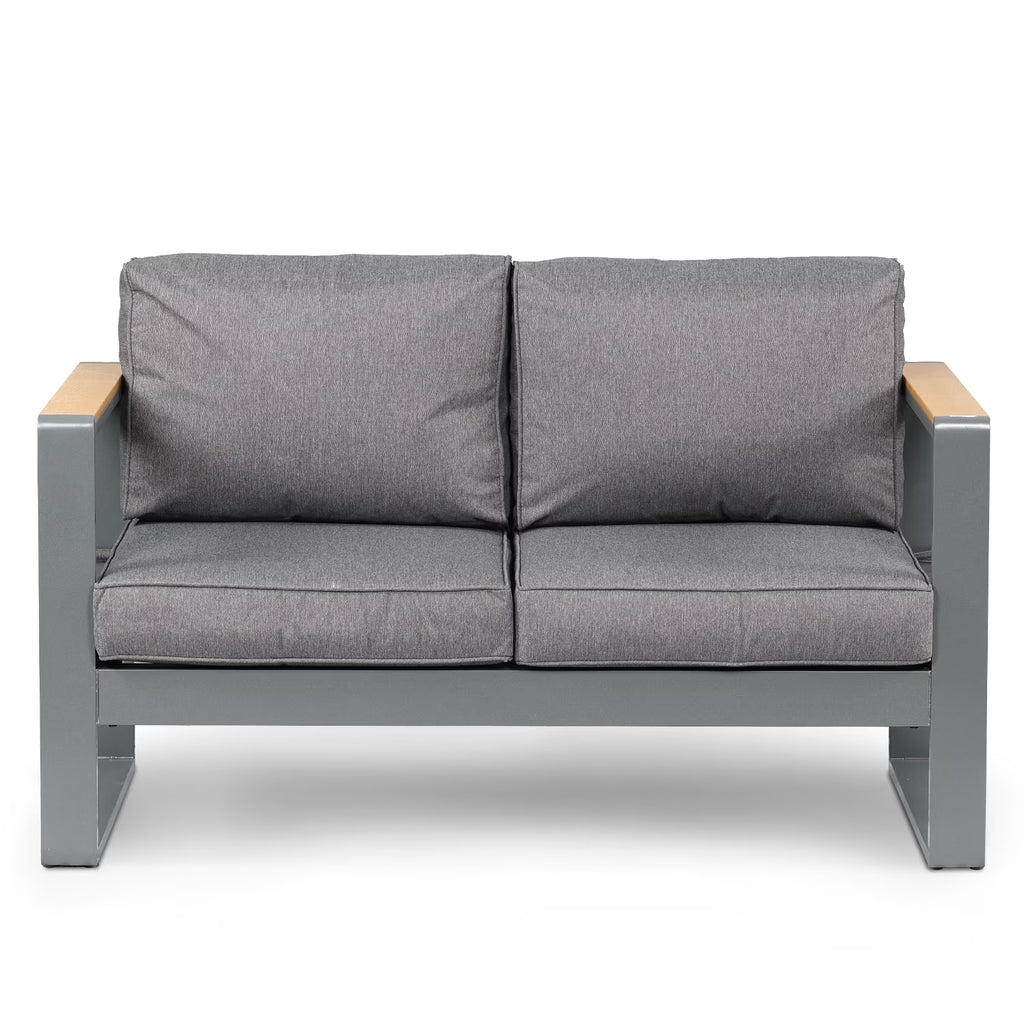 Aluminum Patio Loveseat Sofa Couch with Thick Cushions Y18883