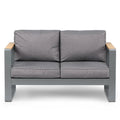 Aluminum Patio Loveseat Sofa Couch with Thick Cushions Y18883
