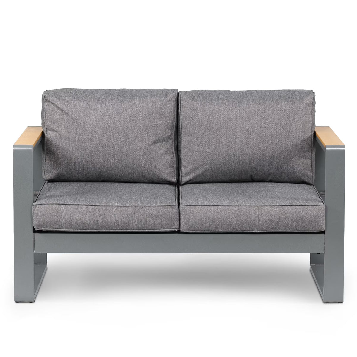 Aluminum Patio Loveseat Sofa Couch with Thick Cushions Y18883