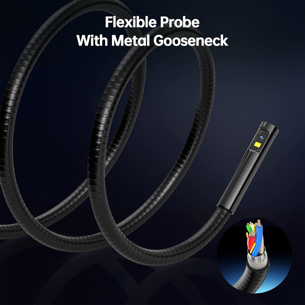 5inch IPS Display Handheld Industrial Endoscope with 16.5ft Waterproof Gooseneck O19807