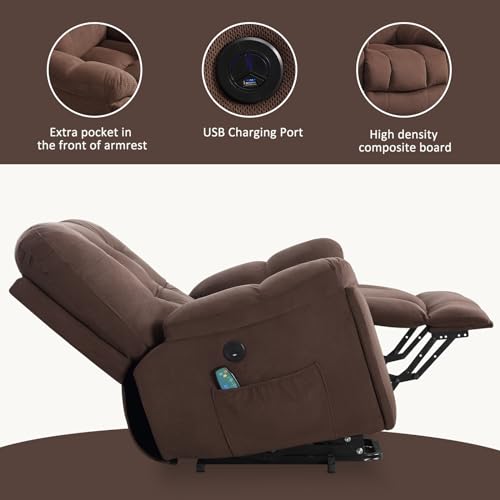 Power Lift Electric Recliner Chair with USB Charge Port and 2 Cup Holders U9157