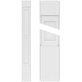 8x22W x 60x22H x 2x22P Two Equal Flat Panel PVC Pilaster with Standard Capital and Base (Pair) O43927