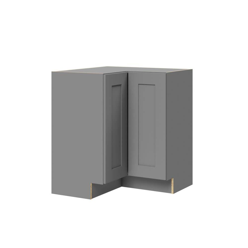 30-in W x 34.5-in H x 30.8-in D Gray Engineered Wood Lazy Susan Corner Base Cabinet D8701