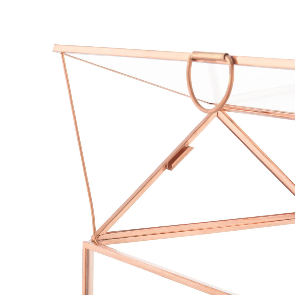 Glass Terrarium Card Holder, Rose Gold V860441