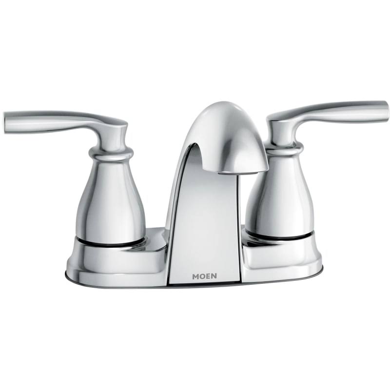 Chrome Centerset Bathroom Faucet with Pop-Up Drain Assembly Double Handle X51656
