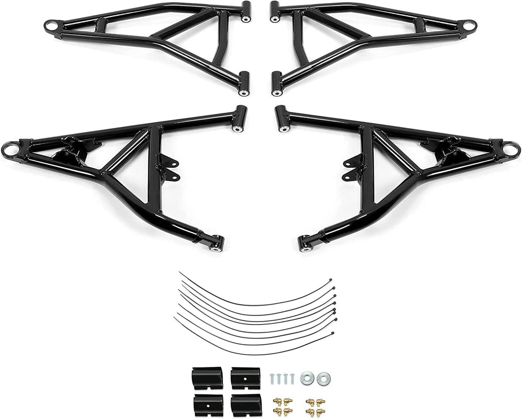 4 A Arms Front Upper & Lower A-Arms Rods High Clearance Black Z922747