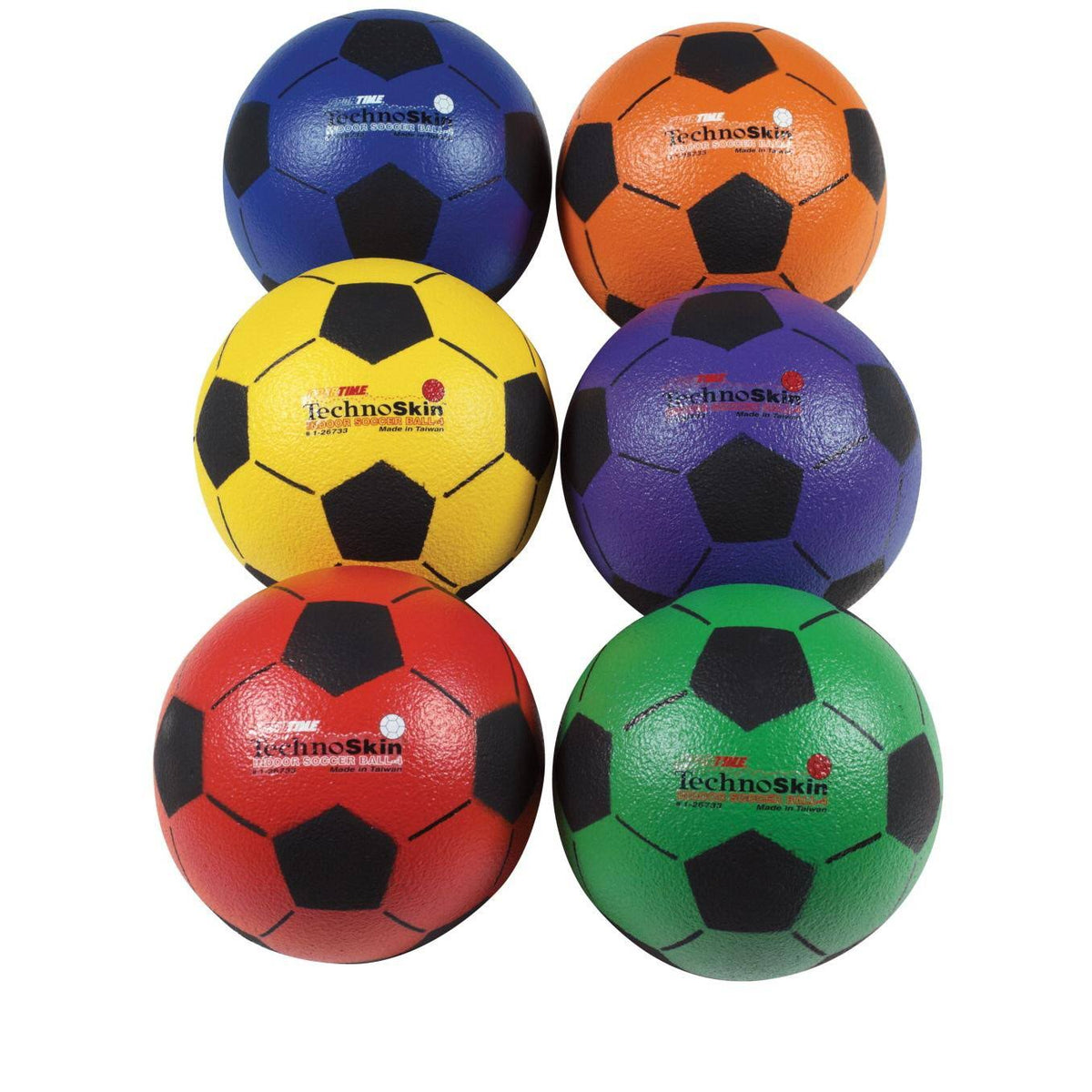 Set of 6 Size 4 Indoor Foam Soccer Balls L1020
