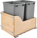 35 Qt 8.75 Gal Silver Pull Out Trash Can S687