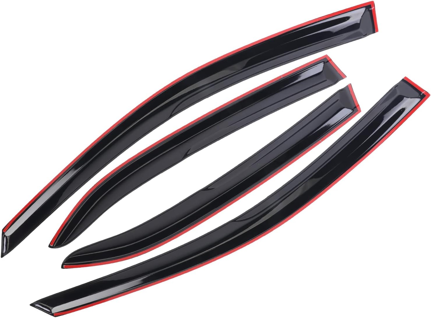 Window Vent Visors Rain Guards 4 Piece Set for Trucks Crew Cab Pack of 2 G387746