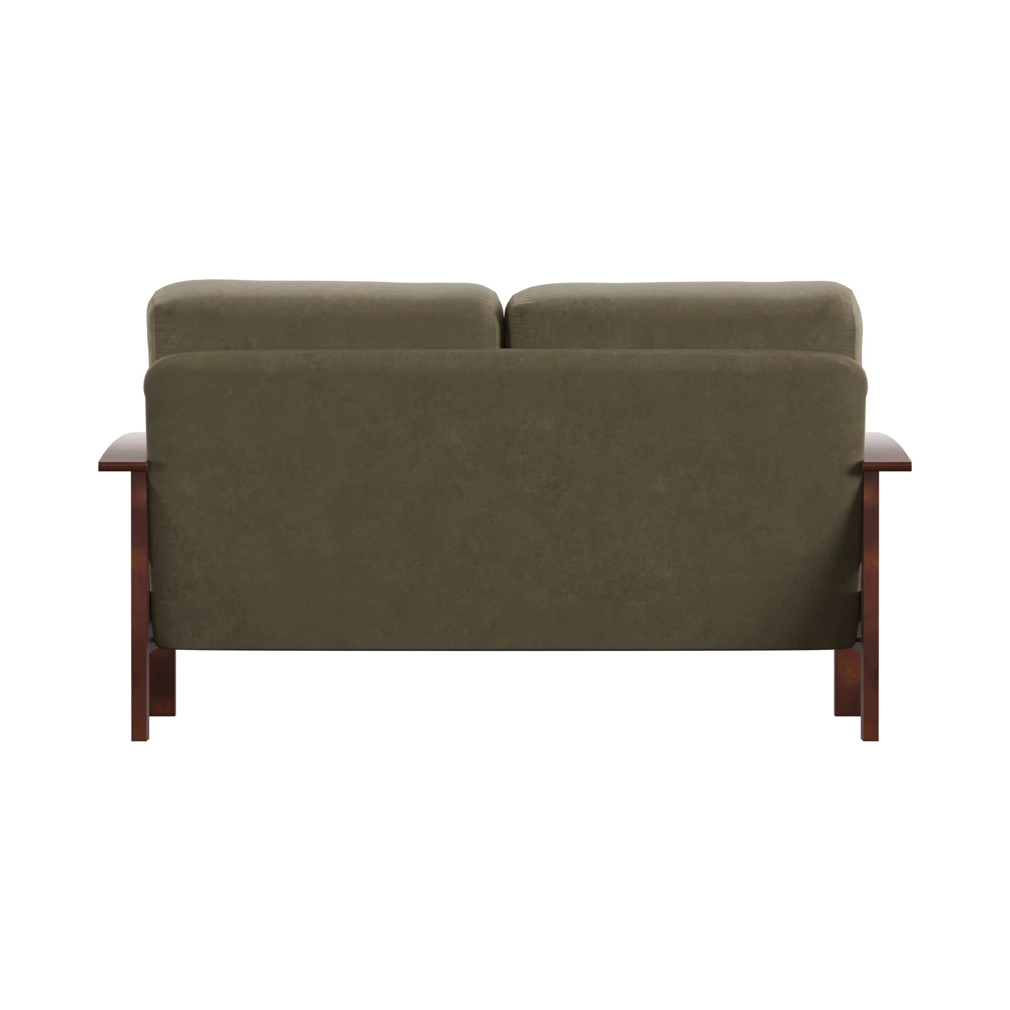 Olive Microfiber Loveseat Y195