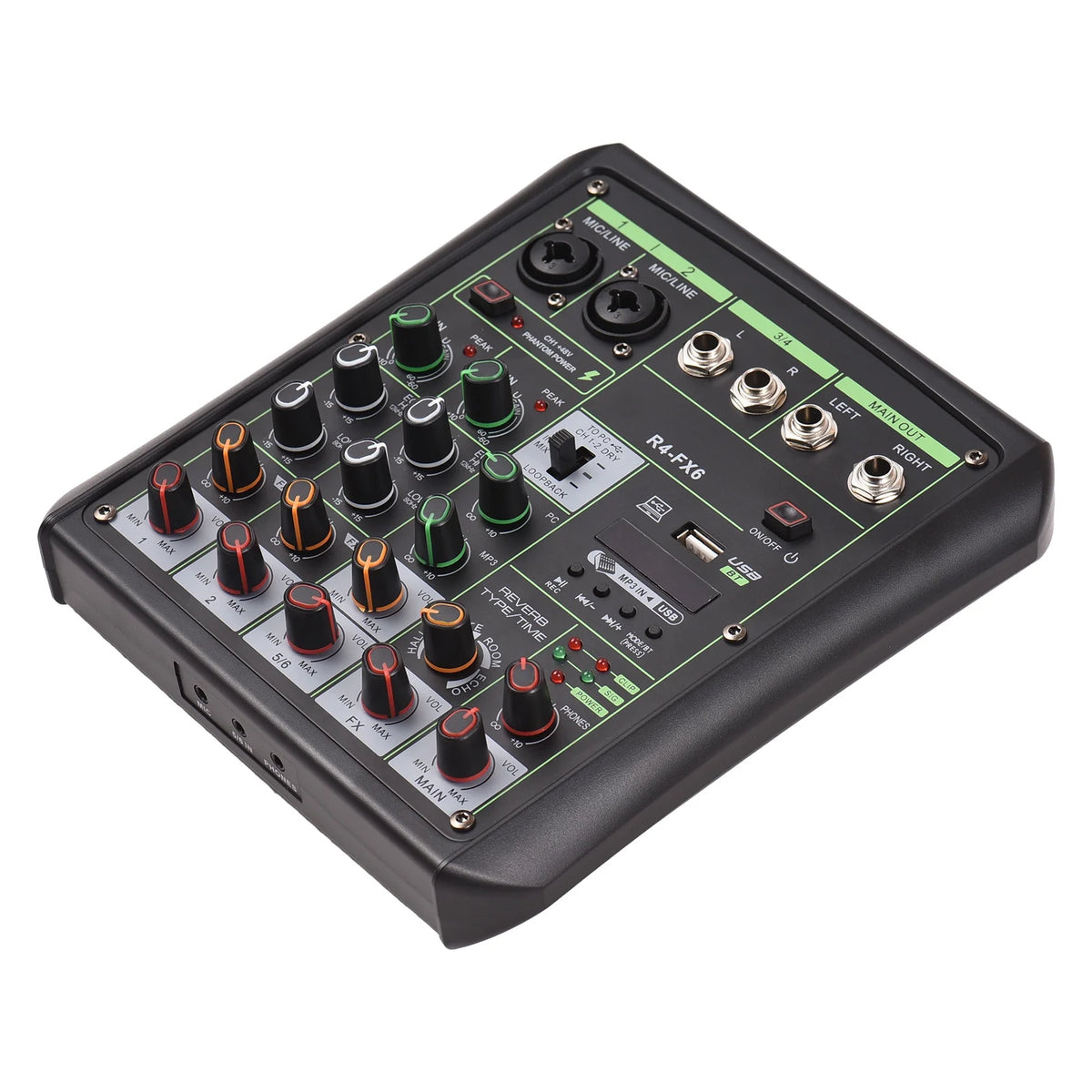 6 Channel Audio Mixer with USB N481