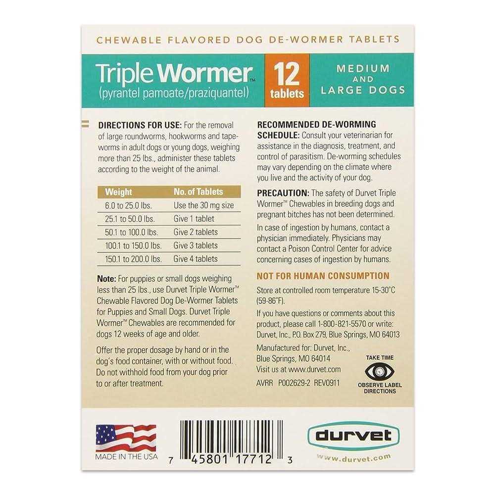 Triple Wormer for Medium & Large Dogs W81397