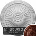 15x22OD x 1 3/4x22P Hand-Painted Antique Copper Ceiling Medallion I65358