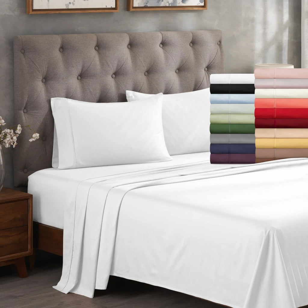 Red 300 TC Egyptian Cotton Sheet Set V973687