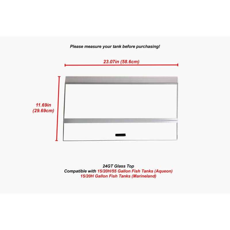 24 Glass Canopy 55-Gallon Aquarium Fish Tank X1012