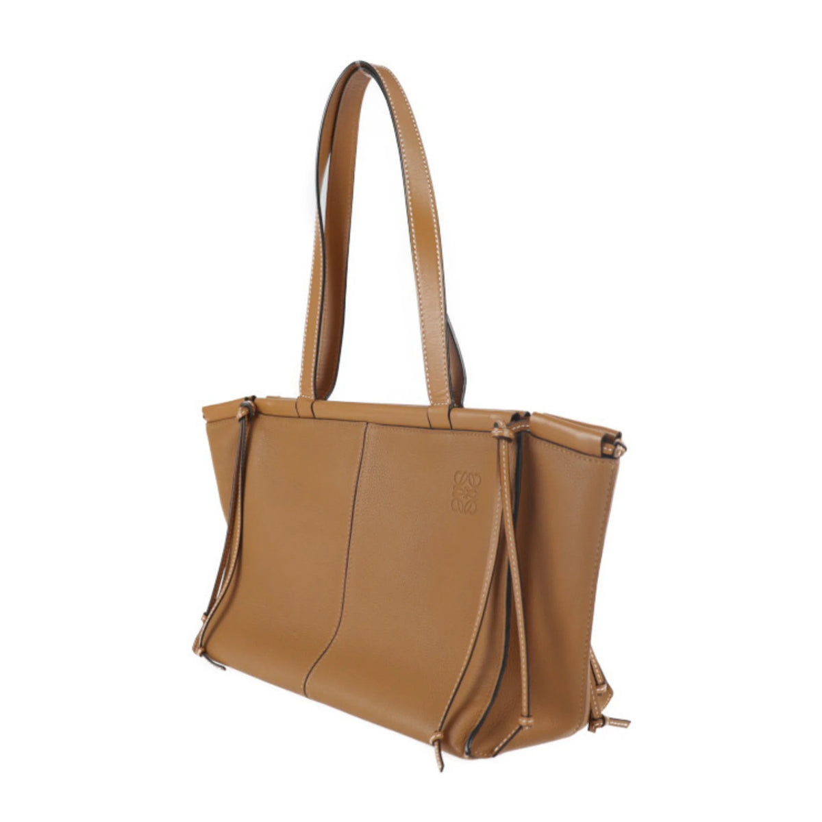 Camel Brown Calf Leather Shoulder Bag M913