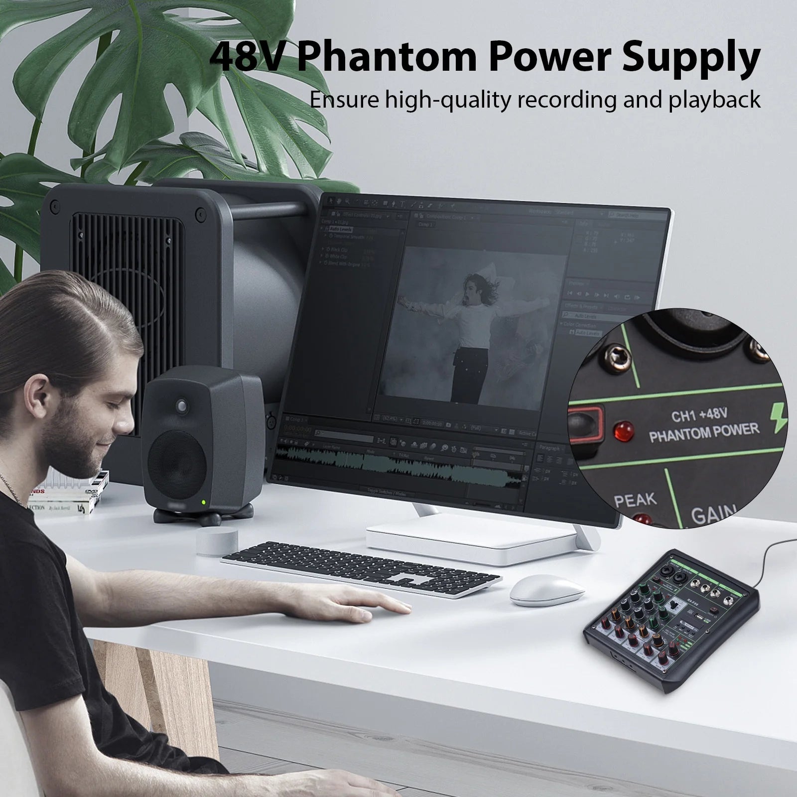 6 Channel Audio Mixer with USB N481