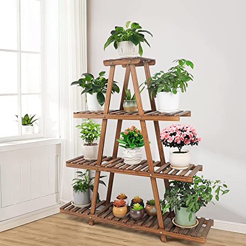 4 Tier Wood Plant Stand L49710