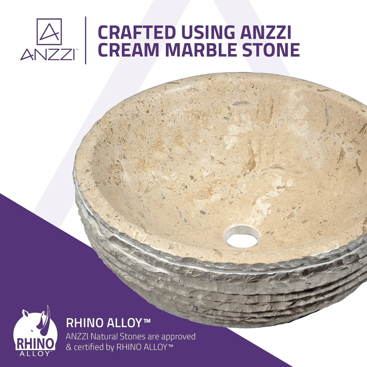 Classic Cream Marble Vessel Sink L63277