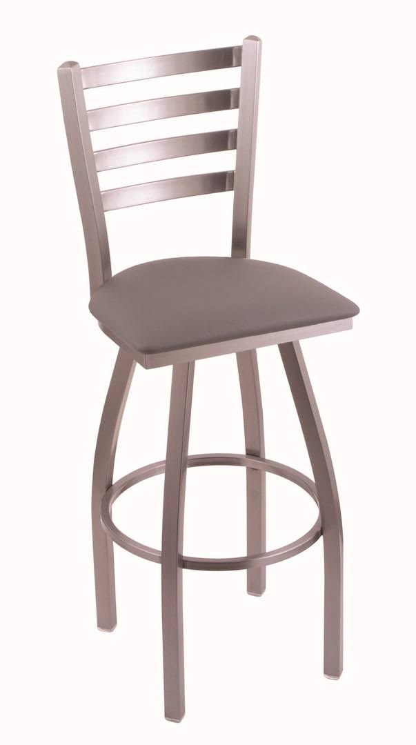 25x22 Swivel Counter Stool with Stainless and Espresso Seat O68036
