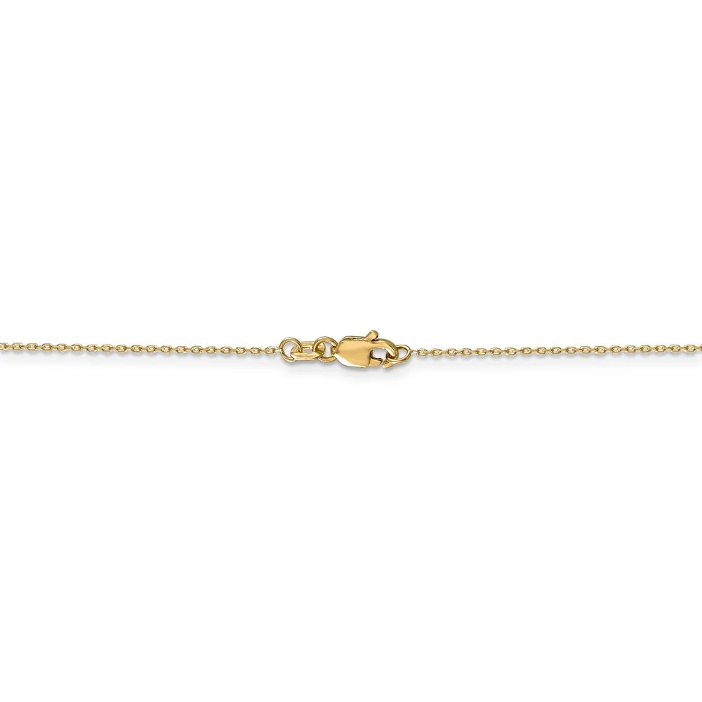 14k Yellow Gold Initial W Necklace - 22 Inch T720769