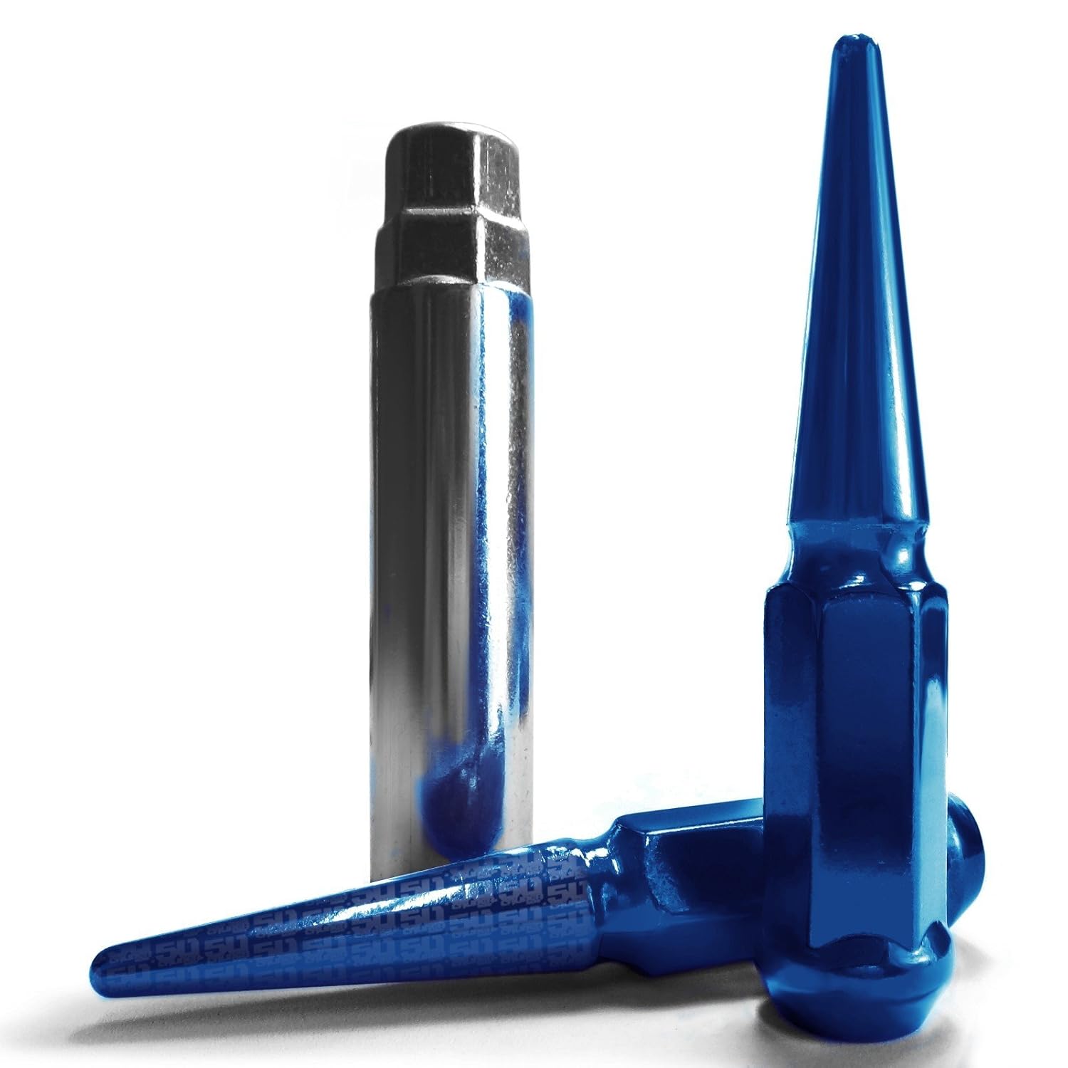 Set of 32 Blue Spiked Lug Nuts 14 x 2.0mm X845