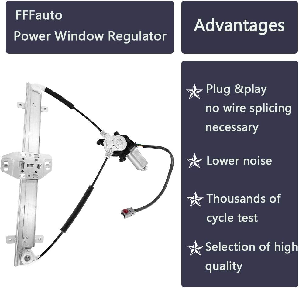Front Driver Side Power Window Regulator with Motor Assembly for Honda Element 2003-2010 Pack of 2 B4549