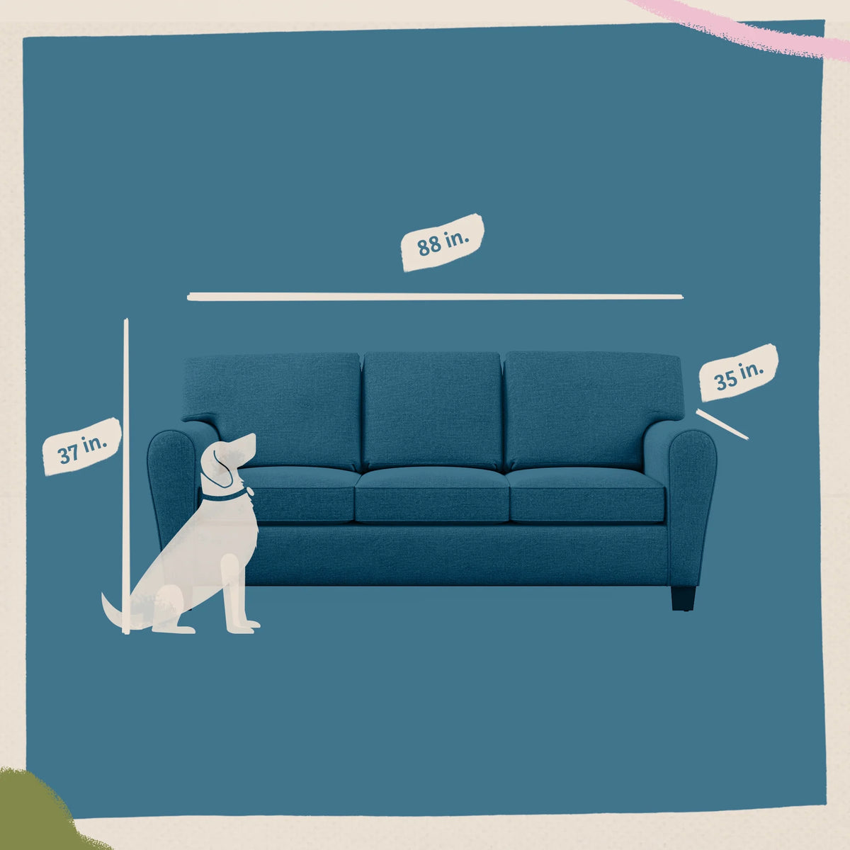 Light Gray Rolled Arm Fabric Sofa X28025