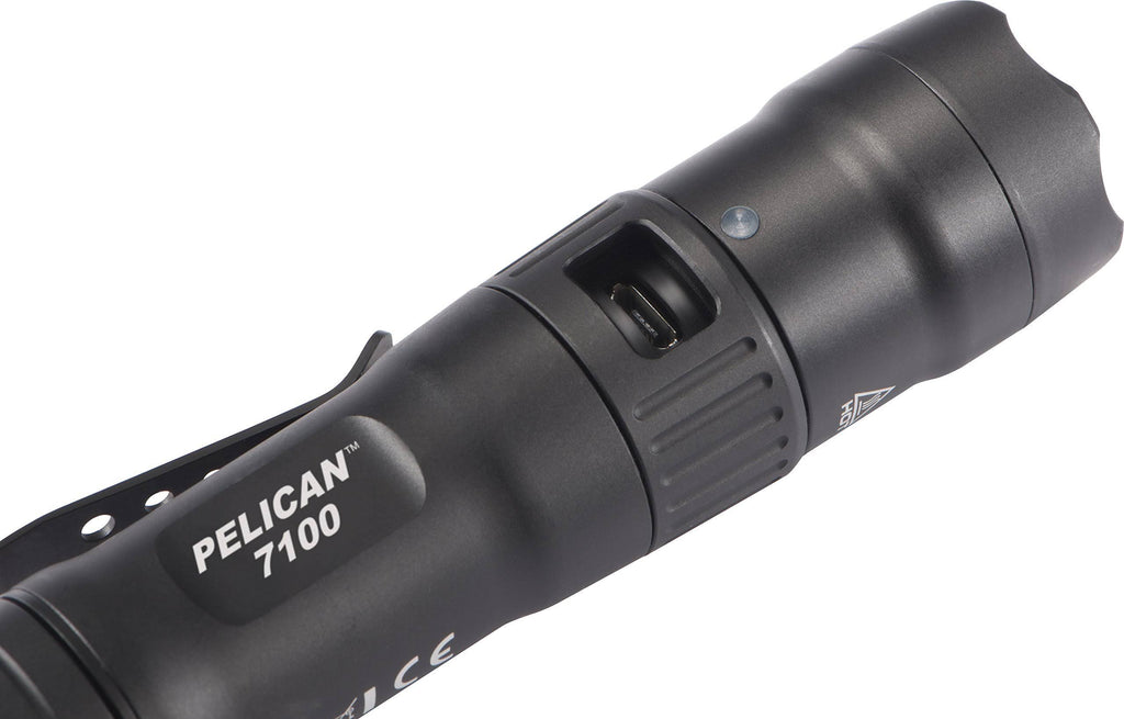 Black USB-Rechargeable Flashlight F18161