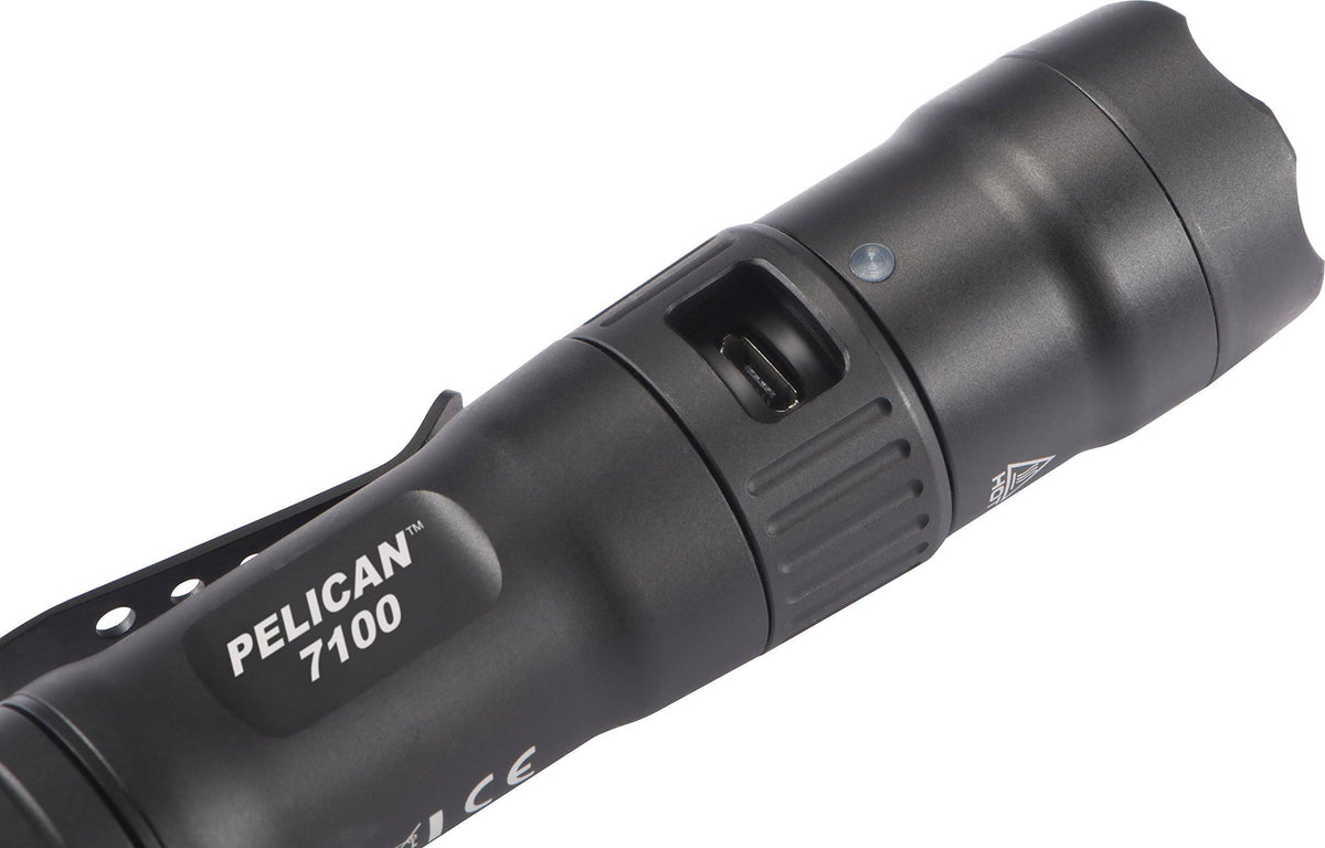 Black USB-Rechargeable Flashlight F18161
