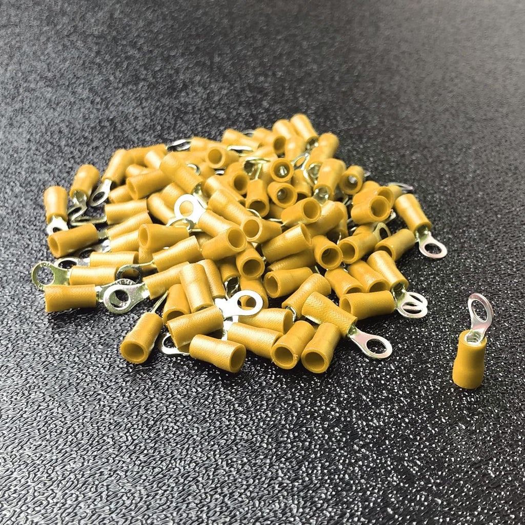 100pcs Insulated Electrical Crimp Connectors (12-10ga Yellow) H755