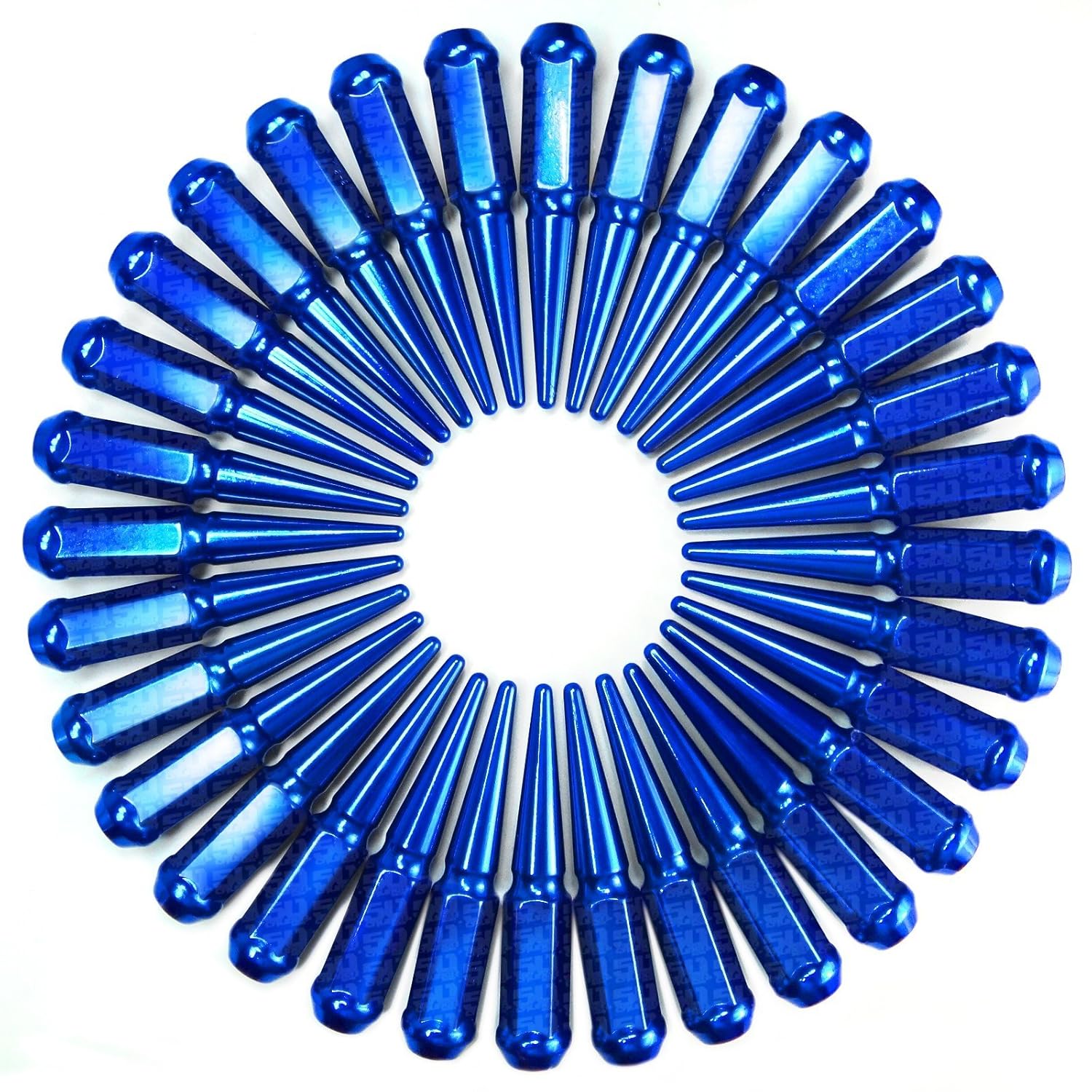 Set of 32 Blue Spiked Lug Nuts 14 x 2.0mm X845
