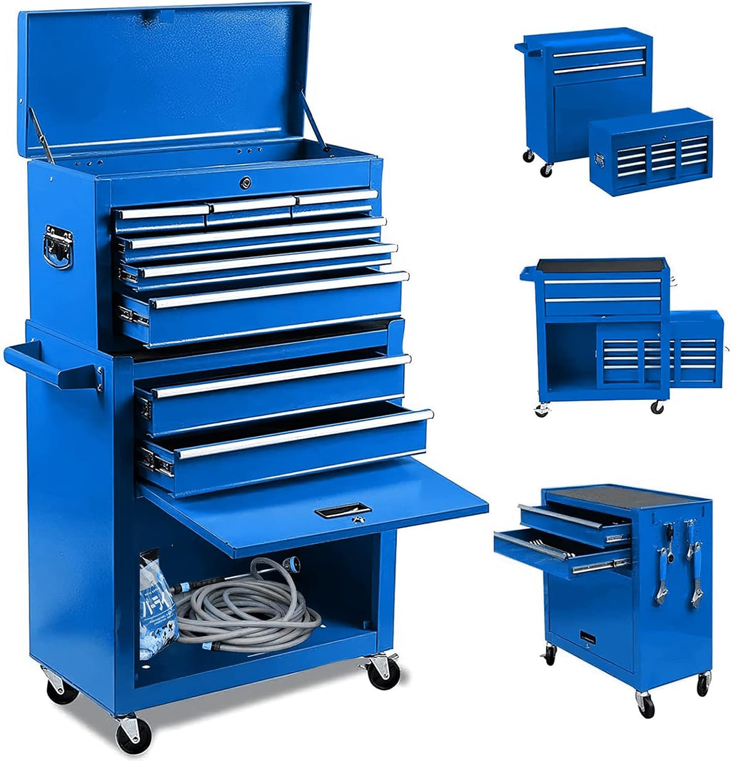Black 8-Drawer Rolling Tool Chest with Lock S981017