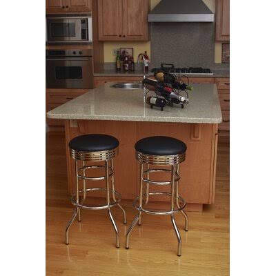 Chrome Swivel Bar Stool, Pack of 2 K822290