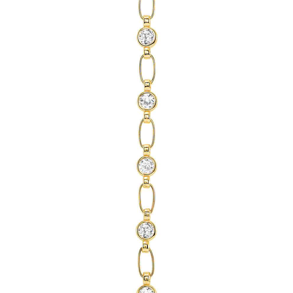 Sterling Silver White CZ Tennis Necklace 18" B9633
