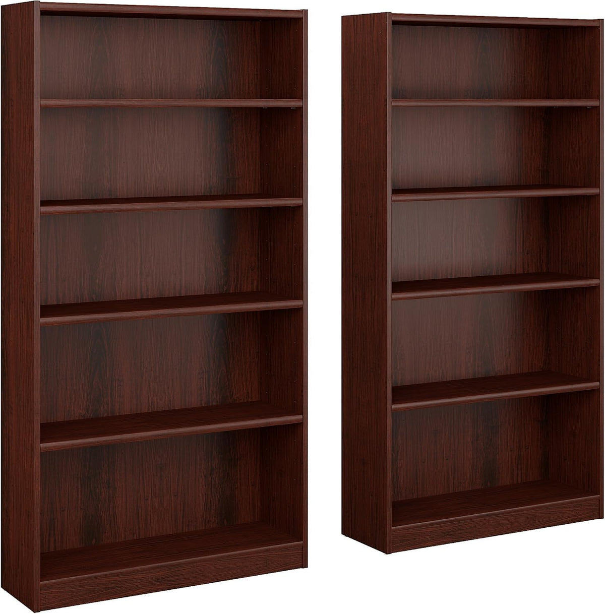 Pure White 2 Shelf Bookcase Set of 2 W749