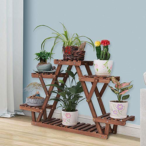 4 Tier Wood Plant Stand L49710