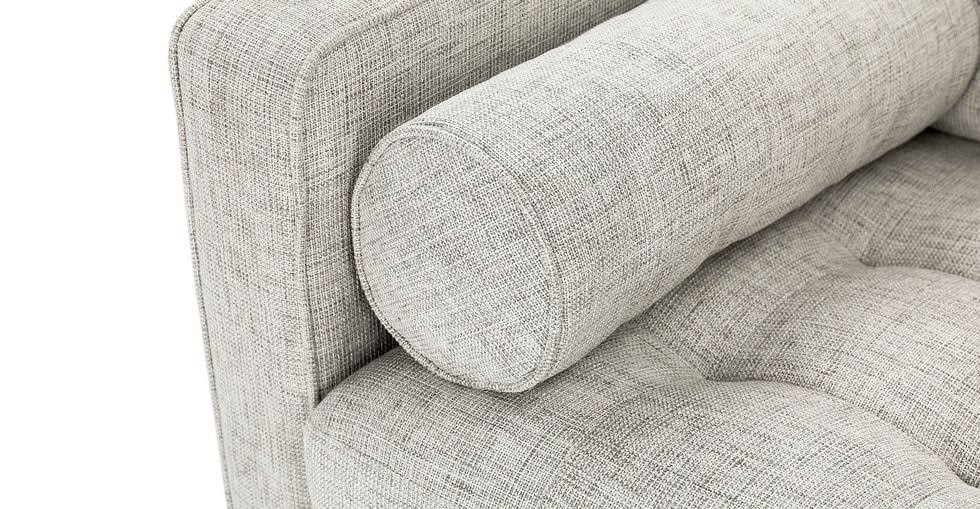 Ivory Tufted Chair with Bolsters S82377