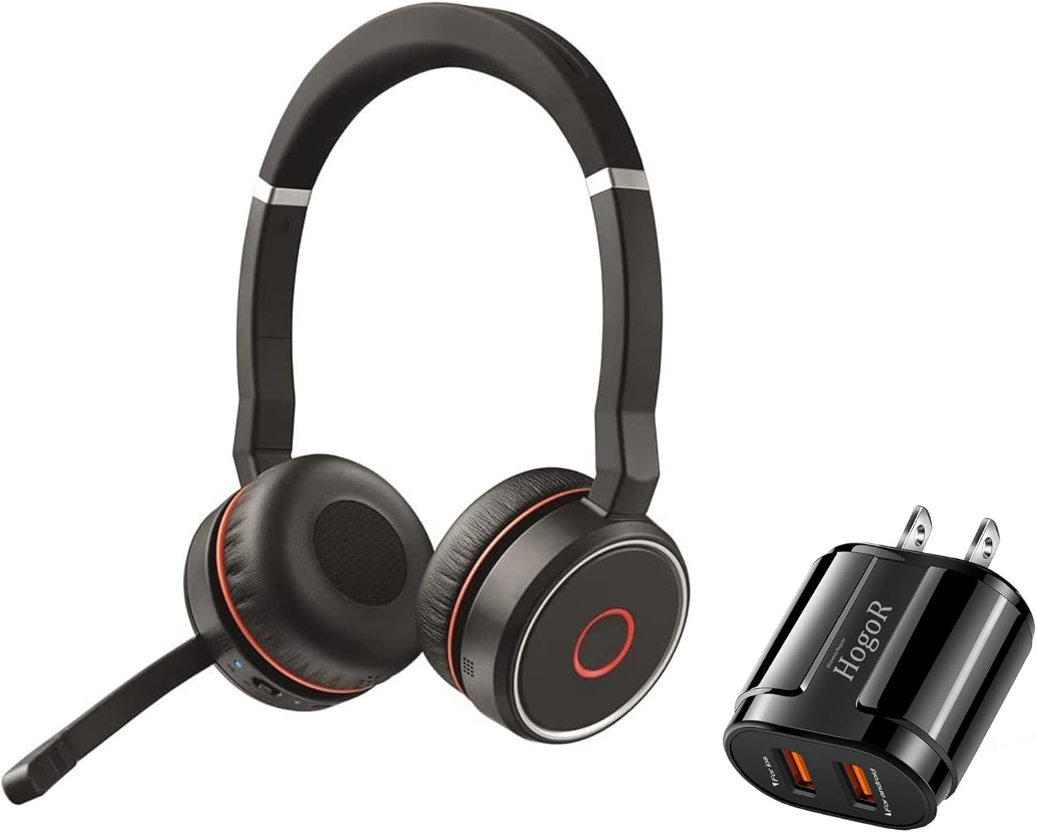 Wireless Headset with Active Noise-Cancelling Microphone and USB Adapter B374205