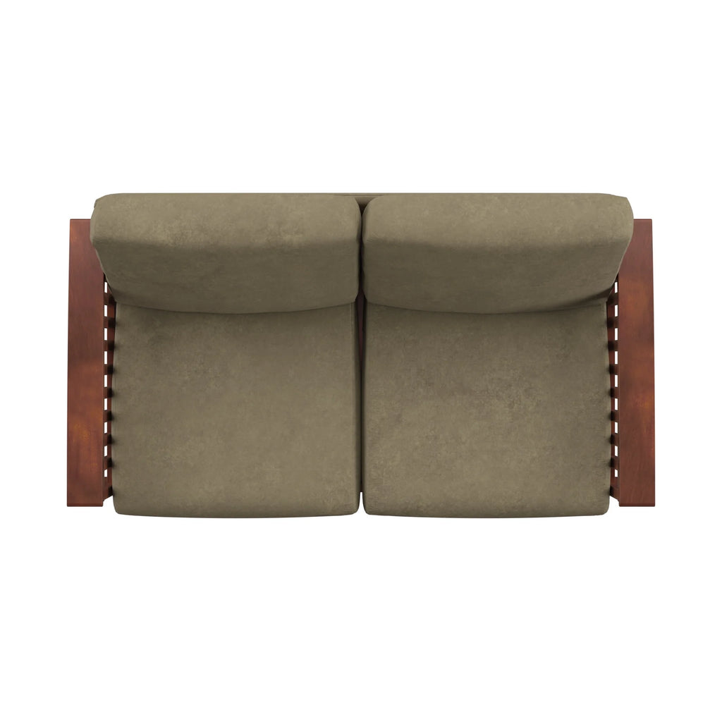 Olive Microfiber Loveseat Y195