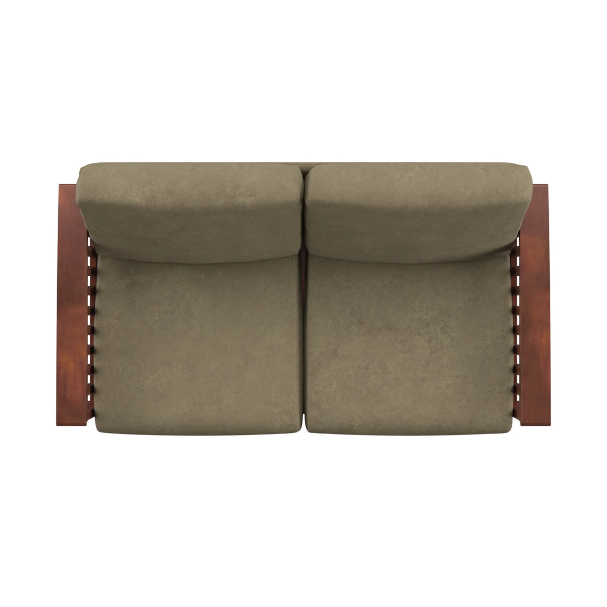 Olive Microfiber Loveseat Y195