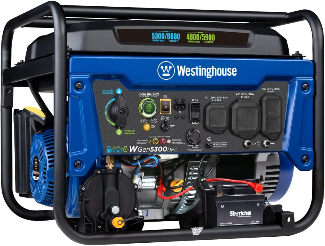 Portable Generator 7500 Rated Watts 9500 Peak Watts Gas Powered E9683
