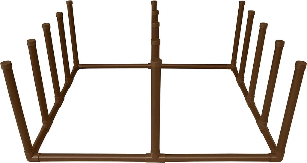 Float and Raft Rack 12 Bar Poolside Storage Organizer (61" W x 44" L x 26.5" H) Brown H392686