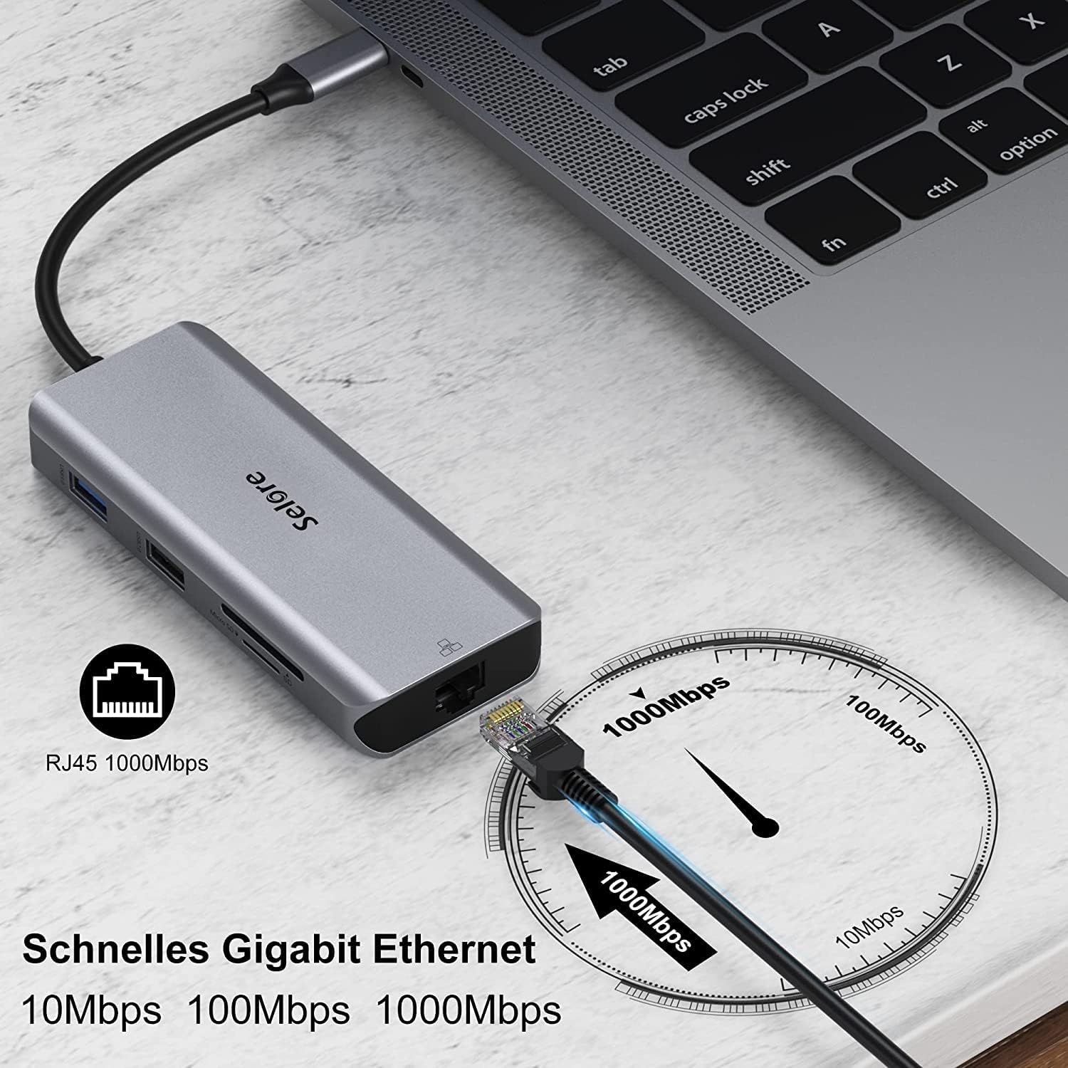 USB C Docking Station Dual Monitor, 9 in 1 USB C Hub, Ethernet, 2 USB 3.0, 1 USB 2.0, SD/TF Card Reader, 100W PD, Pack of 2 G13872