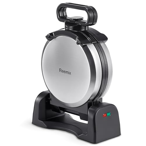 Double Belgian Waffle Maker 180°Flip Nonstick Stainless Steel M3891
